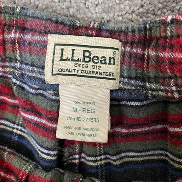 LL Bean Scotch Plaid Sleep Pants Pajama Bottoms Lot of 2 Men's Medium Loungewear - Picture 10 of 13